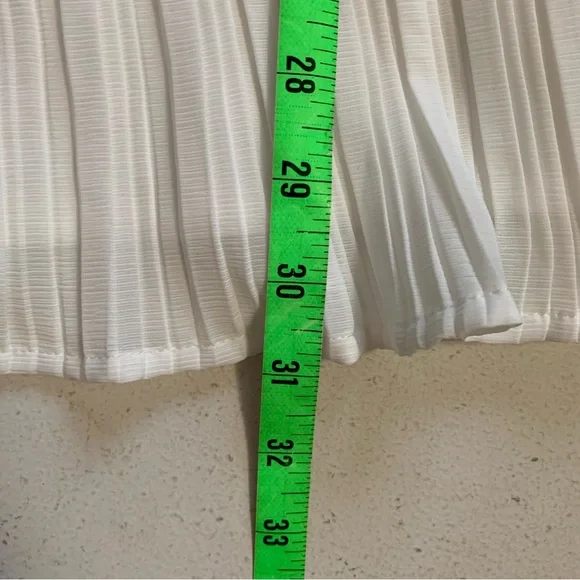 Lulus Large Amalfi Coast White Pleated Flutter Sleeve Mini Dress NWOT - Picture 16 of 16